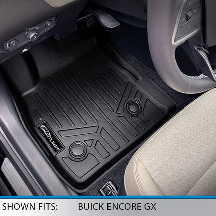 Tapis de sol et tapis de coffre SMARTLINER derrière la 2e rangée, noirs, pour Buick Encore GX 2020-2021 avec chargement en position basse uniquement
