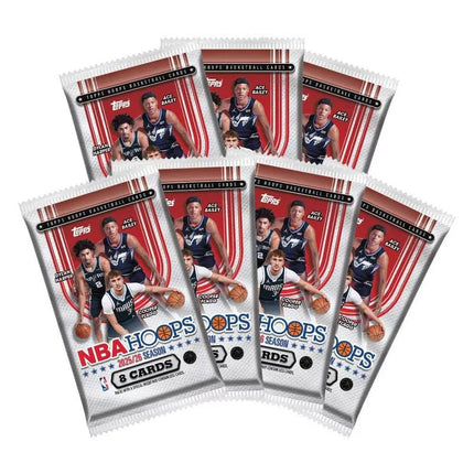 2025-26 Topps NBA Hoops Basketball Trading Card Value Box 7 Packs Per Box