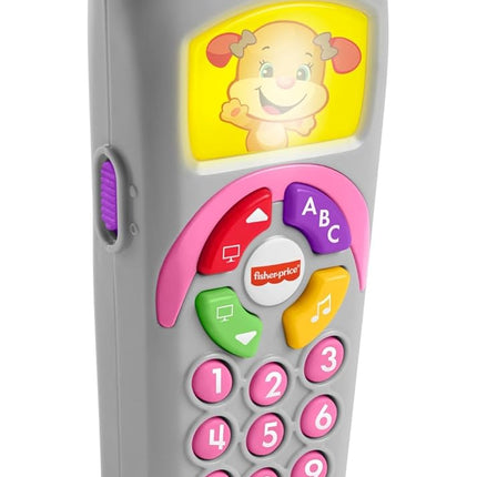 Télécommande d’apprentissage Fisher-Price Rires et Éveil, jouet pour bébé avec musique et lumières, pour les bébés de 6 mois et plus