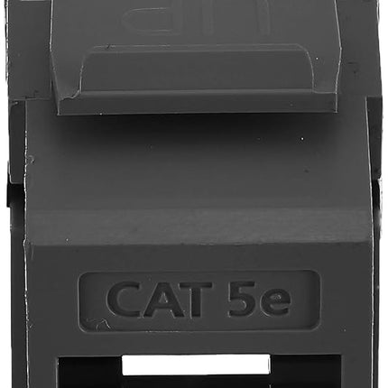 Leviton QuickPort Cat 5e 8-Wire T568A/B Wiring Connector, 5G108-AE5, Black