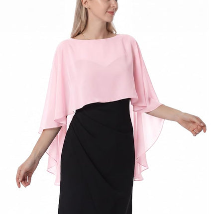 Étole Hotshawl en mousseline pour femme, châles et étoles pour robe de soirée, capes de mariage, couverture, rose, taille unique