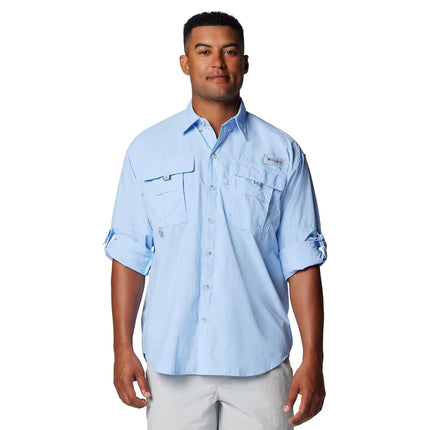 Columbia Men's Bahama II Long Sleeve Shirt, 2024 Sail, X-Large Tall