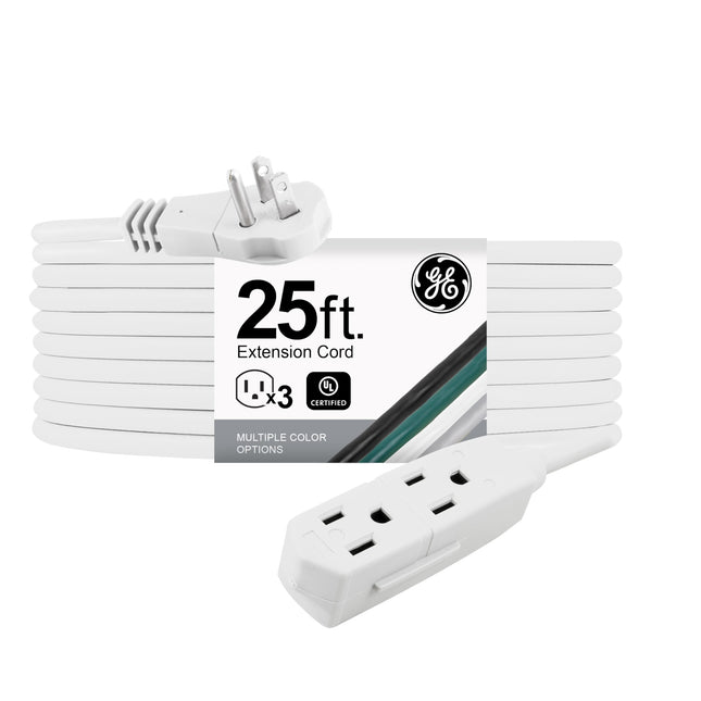 GE 3-Outlet Flat Extеnsion Cord 25 Ft Grounded Ext