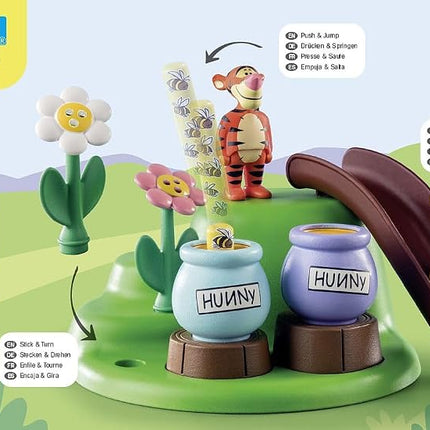 Playmobil 71317 1.2.3 & Disney: Winnie's & Tigger's Bee Garden, Winnie-the-Pooh, educational toys for toddlers, gifting toy and fun imaginative role-play, playsets for children ages 12 months+