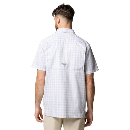 Columbia Men's Super Slack Tide™ Camp Shirt, Cool Grey Palaka Grid, Medium