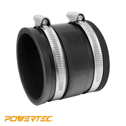 POWERTEC 70148 Dust Control Flex Cuff with Steel Clamps, 2-1/2-Inch