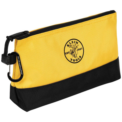 Klein Tools 80183 Zipper Tool Bag Set, (5) Stand-Up Water-Resistant 1680d Pouches with Carabiners and (4) 12.5 x 7-Inch Canvas Utility Bags, 9-Piece