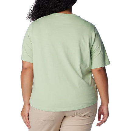 Columbia Women's North Cascades Relaxed Tee, Sage Leaf/Outdoors Club, Small