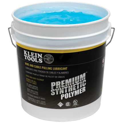 Klein Tools 51018 Pulling Lubricant, Made in USA, Premium Synthetic Polymer Wire and Cable Pulling Lubricant, 5-Gallon