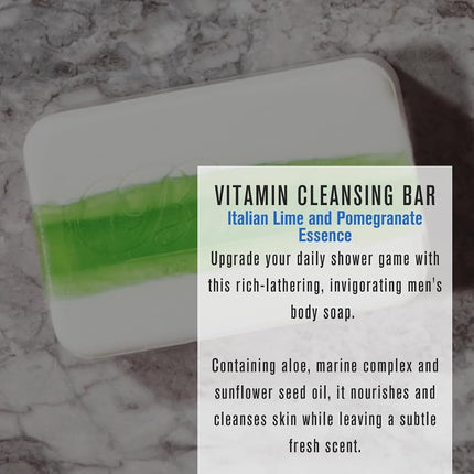 Baxter of California Vitamin Cleansing Bar Lime/Pomegranite, 198 grams