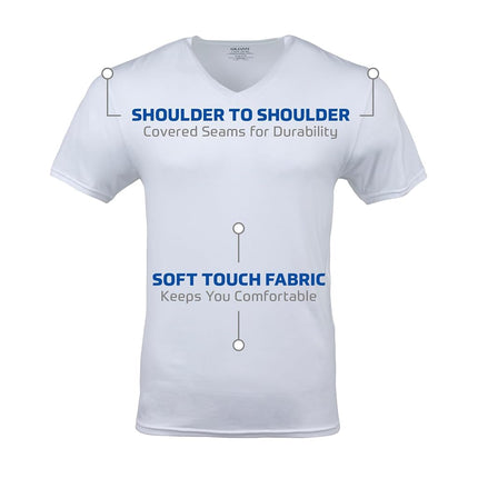 Gildan Men's 1103 cm Undershirt, White (Pack of 6), S