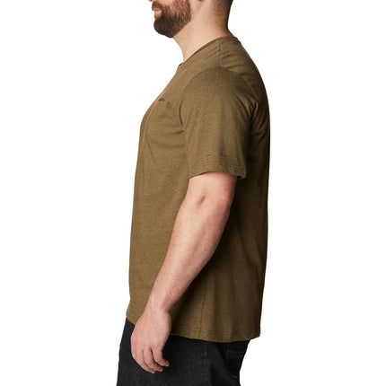 Camisa de senderismo de manga corta Columbia Thistletown Hills para hombre, verde oliva/salvia, extra pequeña