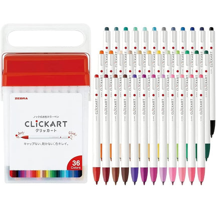 Zebra WYSS22-36C-N Clickart Water-Based Markers, 3