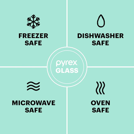 Pyrex Basics 3 QT Glass Baking Dish With Plastic Lid, Casserole Dish, Glass Food Container, Oven, Freezer And Microwave Safe, Clear Container