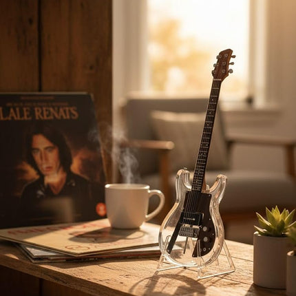 Keith Richards Rolling Stones Dan Armstrong 1969 Ampeg See Through Lucite Plexiglass Perspex Mini Guitar Replica Collectible