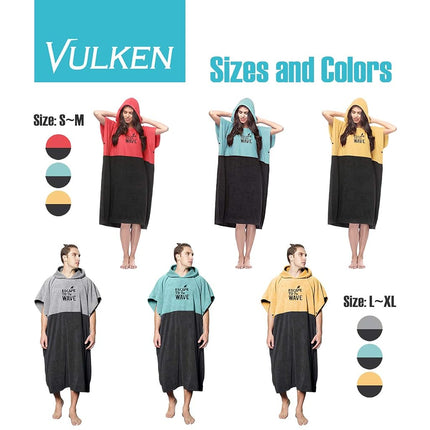 VULKEN Portable Changing Robe, Surf Poncho for Beach & Water Activities
