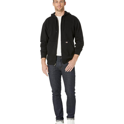 Dickies, Men's, Midweight Full Zip Fleece Hoodie Regular, Black, XL
