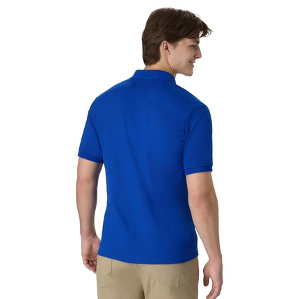 Hanes Men's Short Sleeve Jersey Pocket Polo (Pack of 2), Deep Royal, Medium