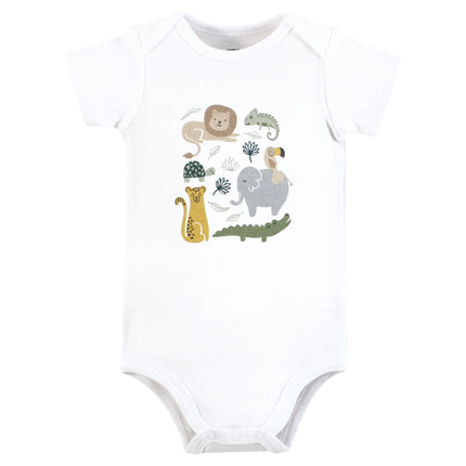Hudson Baby Unisex Baby Cotton Bodysuits, Jungle, 18-24 Months
