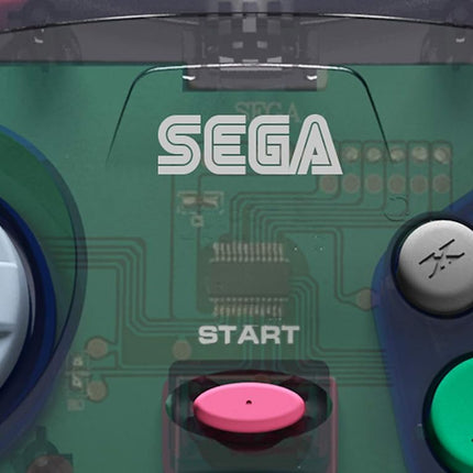 Retro-Bit Official Sega Saturn USB Controller Pad (Model 2) for Sega Genesis Mini, PS3, PC, Mac, Steam, Switch - USB Port (Slate Gray)