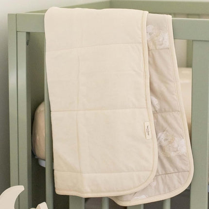 Burt's Bees Baby Reversible Blanket, Nursery, Stroller & Tummy-Time Organic Jersey Cotton Quilted Infant & Toddler Bedding