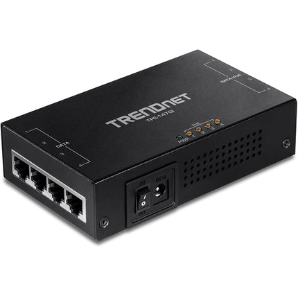 TRENDnet 65W 4-Port Gigabit PoE+ Injector, TPE-147