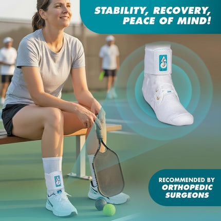 Med Spec ASO Ankle Stabilizer, White, X-Small