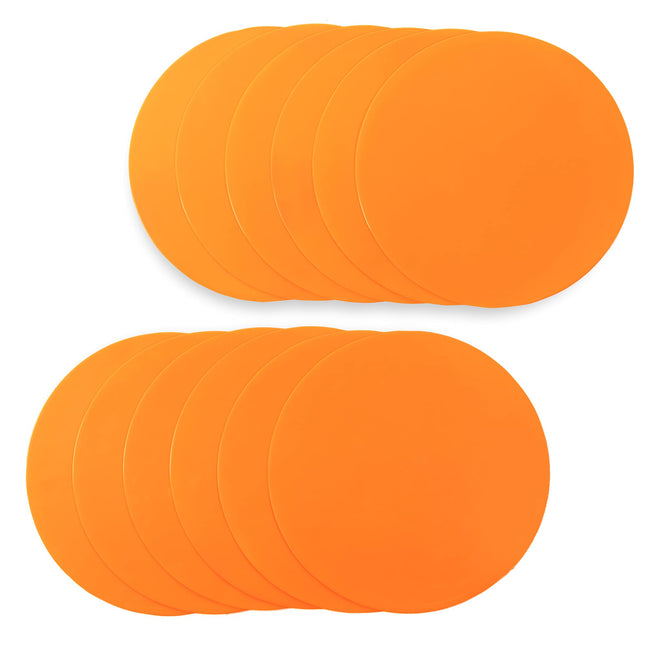Champion Sports Poly Spot Marker, 9-Inch, Orange (Pack of 12)