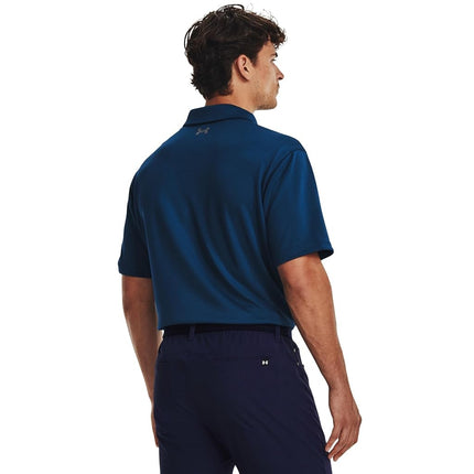 Under Armour Men's Tech Golf Apparel Polo, (426) Varsity Blue / Pitch Gray, Small Tall