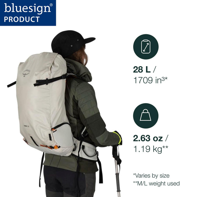 Sac à dos de ski et de snowboard Osprey Firn 28L, pourpre/vert menthe, taille M/L