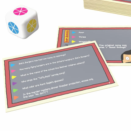 USAOPOLY Trivial Pursuit Bob's Burgers (Quickplay Edition) | Bob's Burgers Trivia Game Questions | 600 Questions & Die in Travel-Sized Container | Officially Licensed