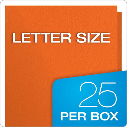 Oxford Twin Pocket Folders, Letter Size, Orange, 25 per Box (57510EE)