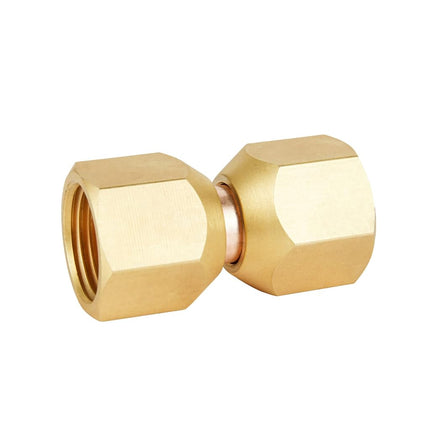 (Pack of 2) EFIELD 3/8" X 3/8" Female Flare Swivel Brass Adapter, Flare Tube Fitting, Valve Connector (3/8-inch)