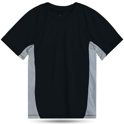 Kanu Surf Big Boys' CB Swim Shirt, Black, Large (12)