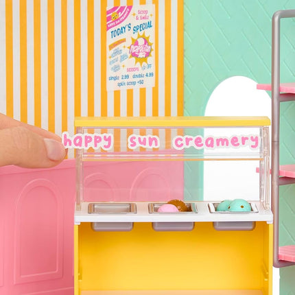 MGA's Miniverse Make It Mini Spaces Ice Cream Shop, Building Set, Customize, DIY Crafts, Rooms, Hobby, Collectors, Display, Gifts, 8+
