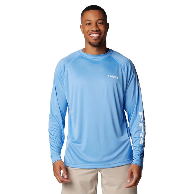 Columbia Men's Terminal Tackle Long Sleeve Shirt, White Cap/White Logo, 3X Big