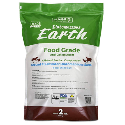 HARRIS DE-FG2P Diatomaceous Earth Food Grade, 2 Lb with Included in the Bag, White
