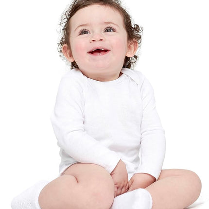 Gerber Baby Unisex 6-Pack Long Sleeve Onesies Bodysuits - White - Soft Cotton Essentials for Layering & Everyday Wear - 4T
