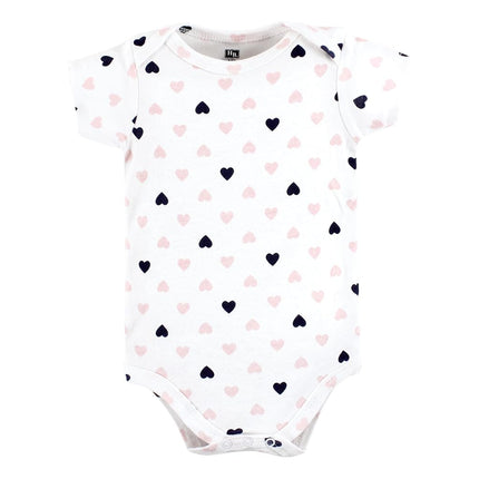 Hudson Baby Bodysuits de algodón para bebé, niña papá rosa marino, 9-12 meses