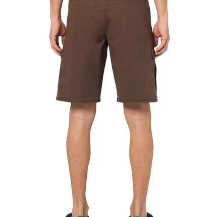 Wrangler Authentics Big & Tall Classic Relaxed Fit Stretch Cargo Short - Men's Classic Relaxed Fit Stretch Cargo Shorts, Dark Chocolate, 22