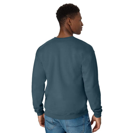Hanes Mens EcoSmart Fleece Sweatshirt, Cotton-Blend Pullover, Crewneck Sweatshirt for Men, Metallic Teal 1 Pack, 3XL
