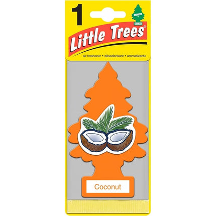 12 Pack Car Freshner 10317 Little Trees Air Freshener Coconut Scent - Single Tree per Package