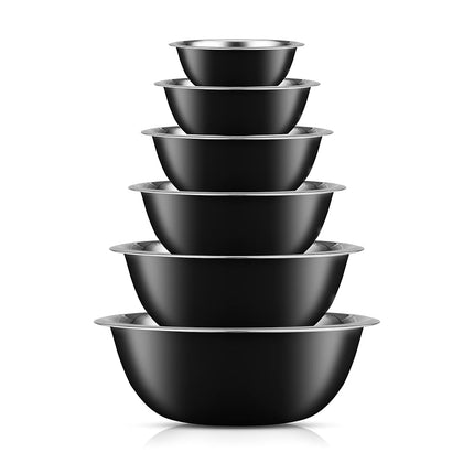 JoyJolt Stainless Steel Mixing Bowl Set of 6 Mixin