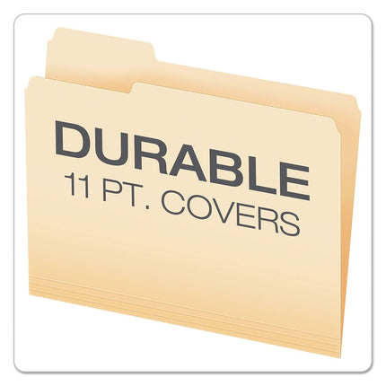 Pendaflex Essentials File Folders, Letter Size, 1/3 Cut, Position 1, Manila, 100 per Box (752 1/3-1)