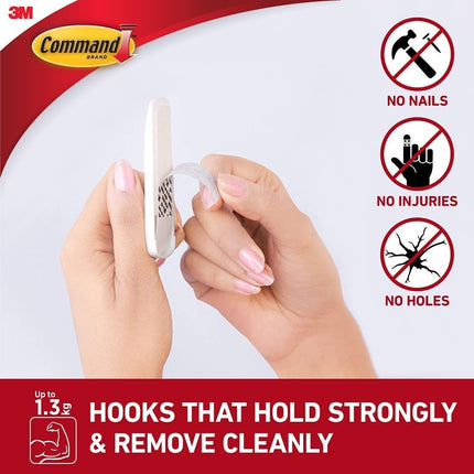 Command Designer Hooks BP1PTF, Medium, White, 4-Hooks
