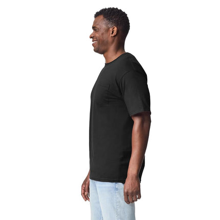 Gildan Adult DryBlend Workwear T-Shirts with Pocket, 2-Pack, Black, XL