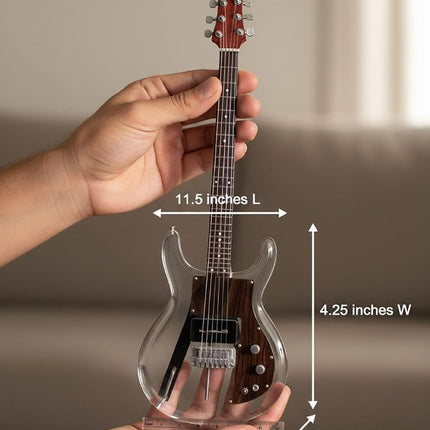 Keith Richards Rolling Stones Dan Armstrong 1969 Ampeg See Through Lucite Plexiglass Perspex Mini Guitar Replica Collectible