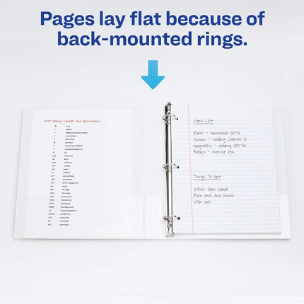 Avery Durable View 3 Ring Binders for Home, School Supplies, Office, or Organization Needs, 1" Slant Ring, 12 Pack White Binders (17012)
