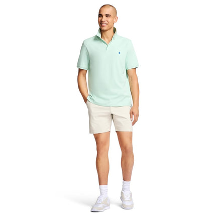 IZOD Men's Short Sleeve Interlock Polo Shirt, Mist Green, S