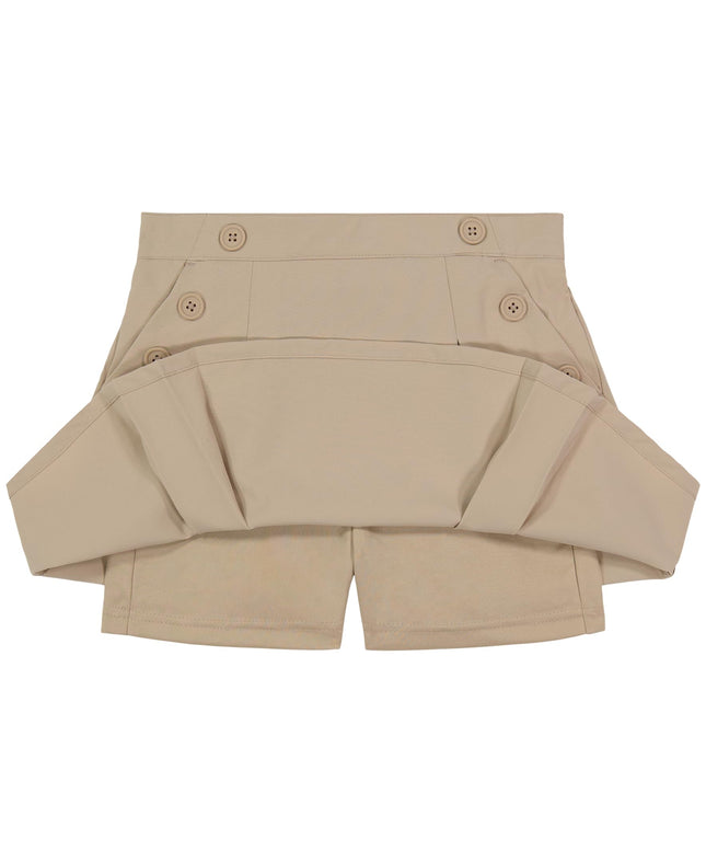Nautica Girls' Big School Uniform Stretch Poplin Scooter, Khaki, 16